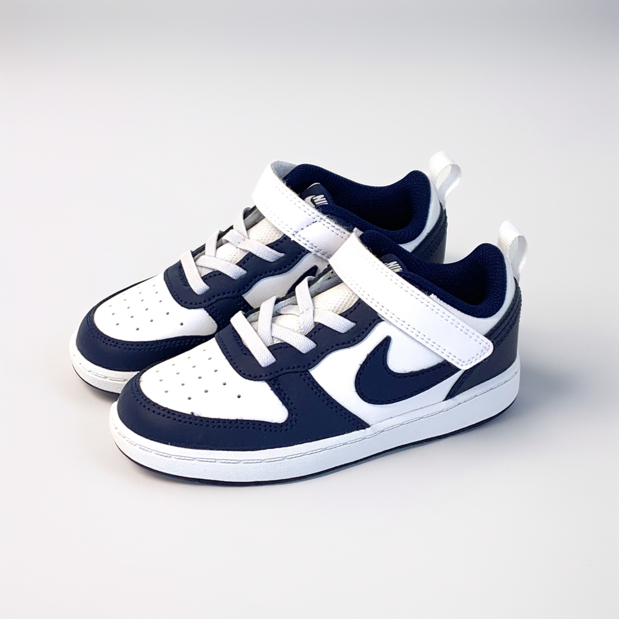 [오늘출발] 나이키 키즈 운동화 코트 버로우 로우 어린이 아동 끈없는 벨크로 신발 네이비, 210