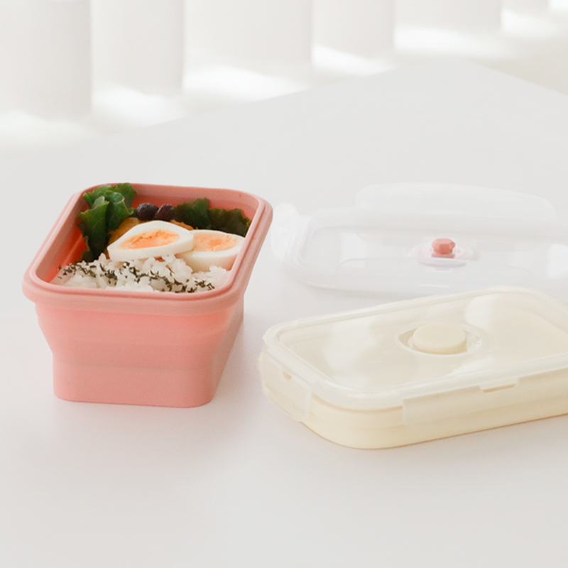 (1+1)릴리브 스팀홀 실리콘 접이식 밀폐용기 500ml 총2P - 상세 이미지 2