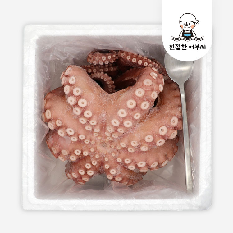 국내산 자연산 문어 자숙 돌문어 냉동 숙회 친절한어부씨 1.4kg, 1개