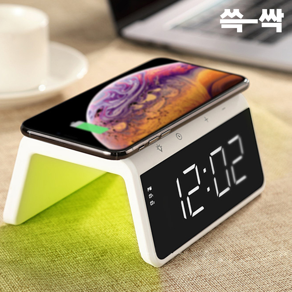 쓱싹 맥세이프 무선 충전 거치대 갤럭시 애플 LED15W - 상품 이미지