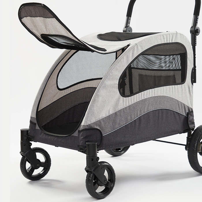 개과천선 그레딘 강아지 유모차 메쉬망 대형견 웨건 투명창 다견다묘