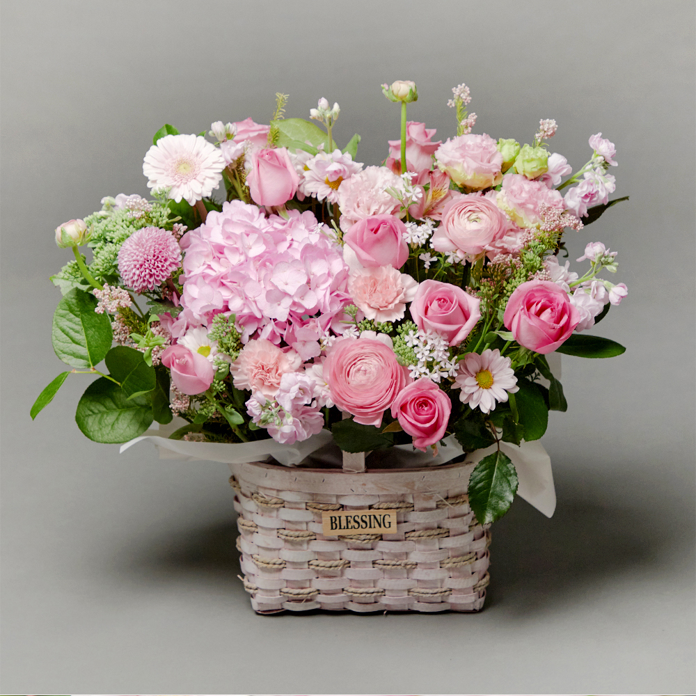 아모레 핑크 플로라 플라워 꽃다발 생화 꽃바구니 생일 기념일 발렌타인데이 전국꽃배달