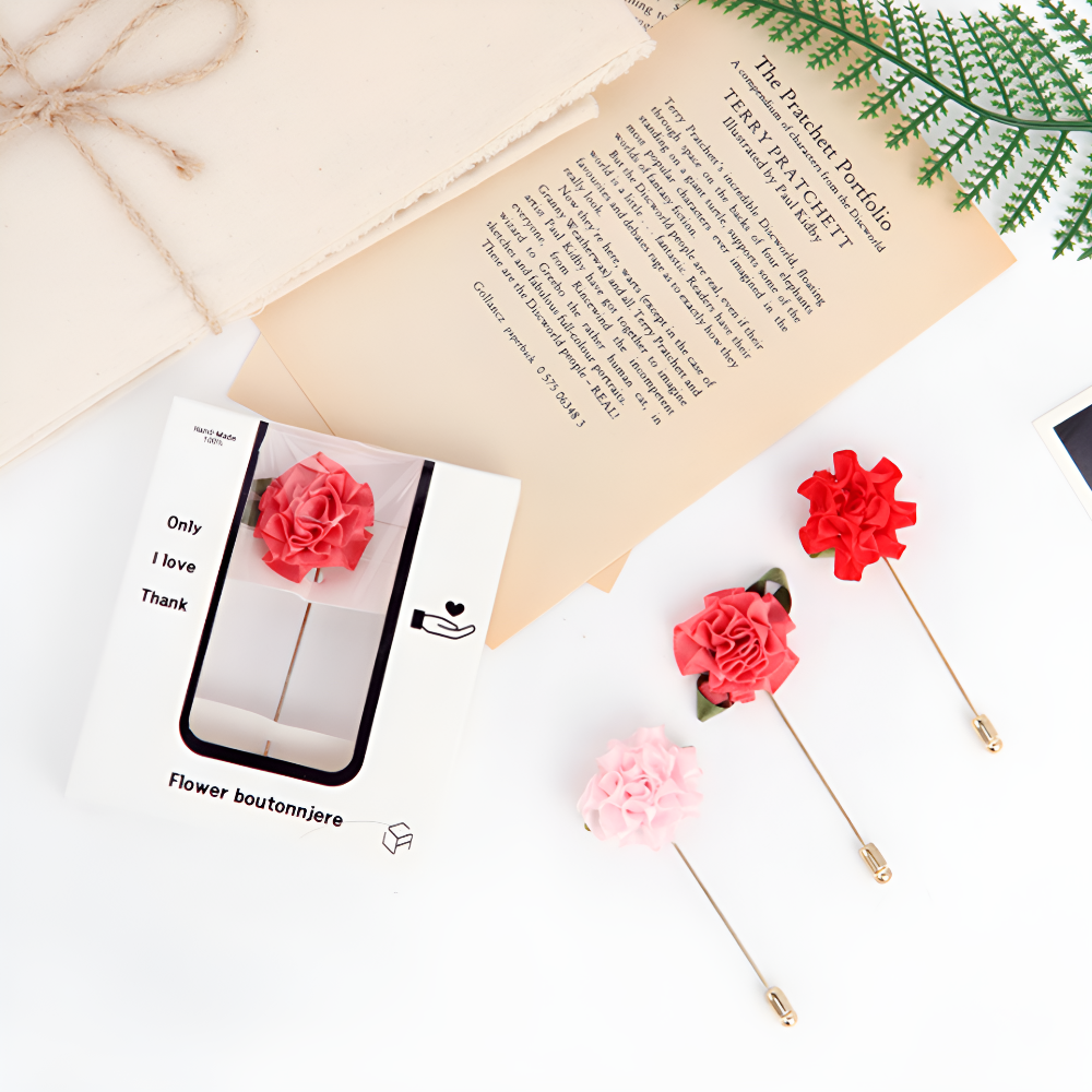 카네이션뱃지 브로치 부토니에 어버이날 스승의날 국산 코사지