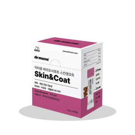 스킨앤코트 닥터뮨 바이오셔포트 강아지 고양이 영양제 저알러지 투약보조제 약효보호 피부+피모, 2.5g, 40개