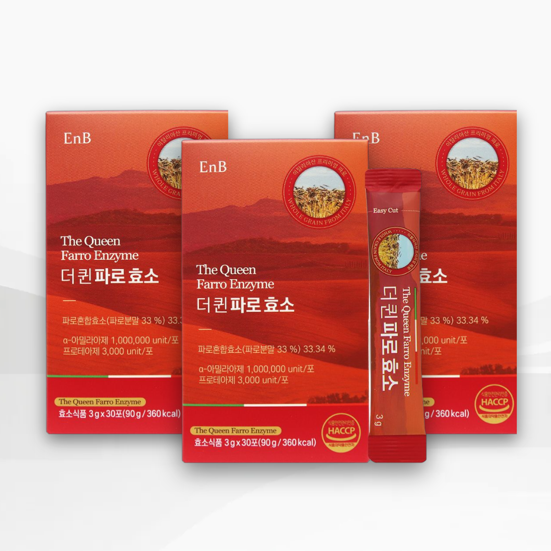 EnB 더퀸 파로효소 고역가 이탈리아 곡물 효소 3g x 30포 x 3박스