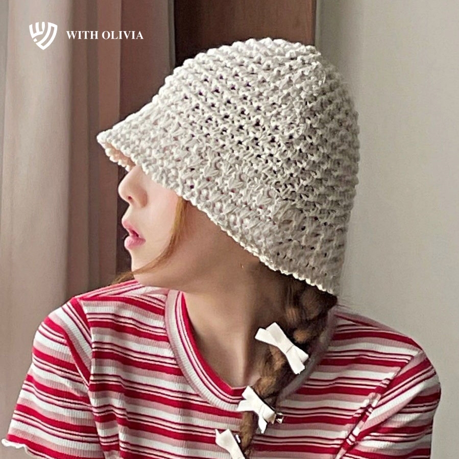 여름니트모자 여성벙거지모자 뜨개 휴양지 바캉스 비치 지사 산책 버킷햇 모자