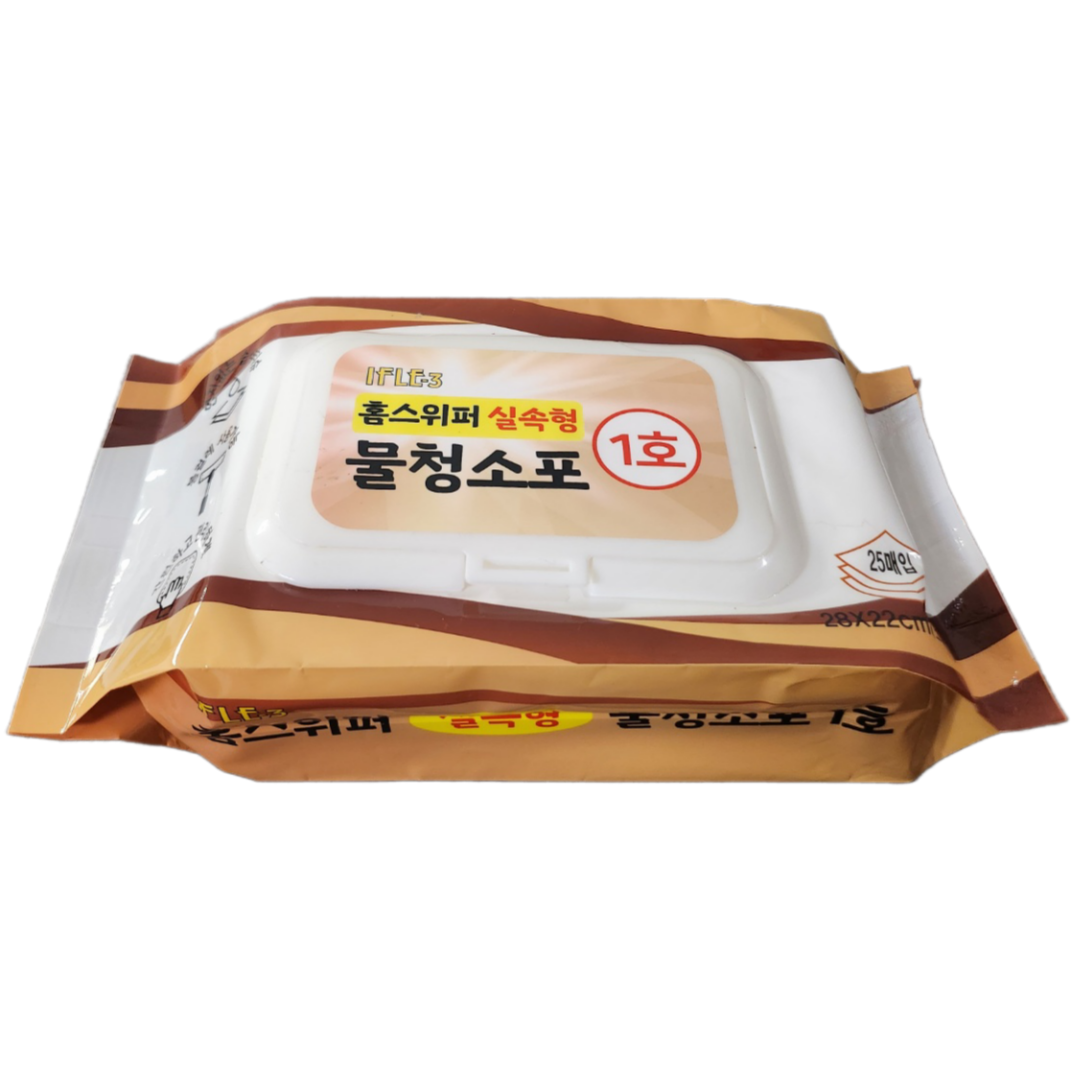 거실 방 바닥 청소 물 걸레 걸래 포 실속형 물청소포 1호 25매입 이플 (4532) - 상세 이미지 2