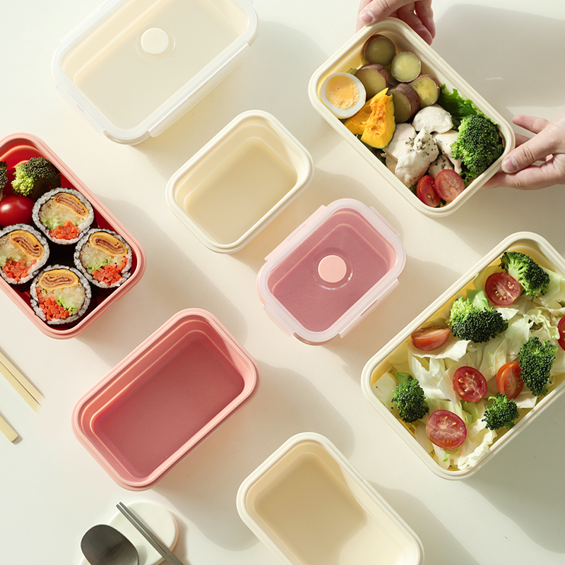 (1+1)릴리브 스팀홀 실리콘 접이식 밀폐용기 1200ml 총2P 이미지 7