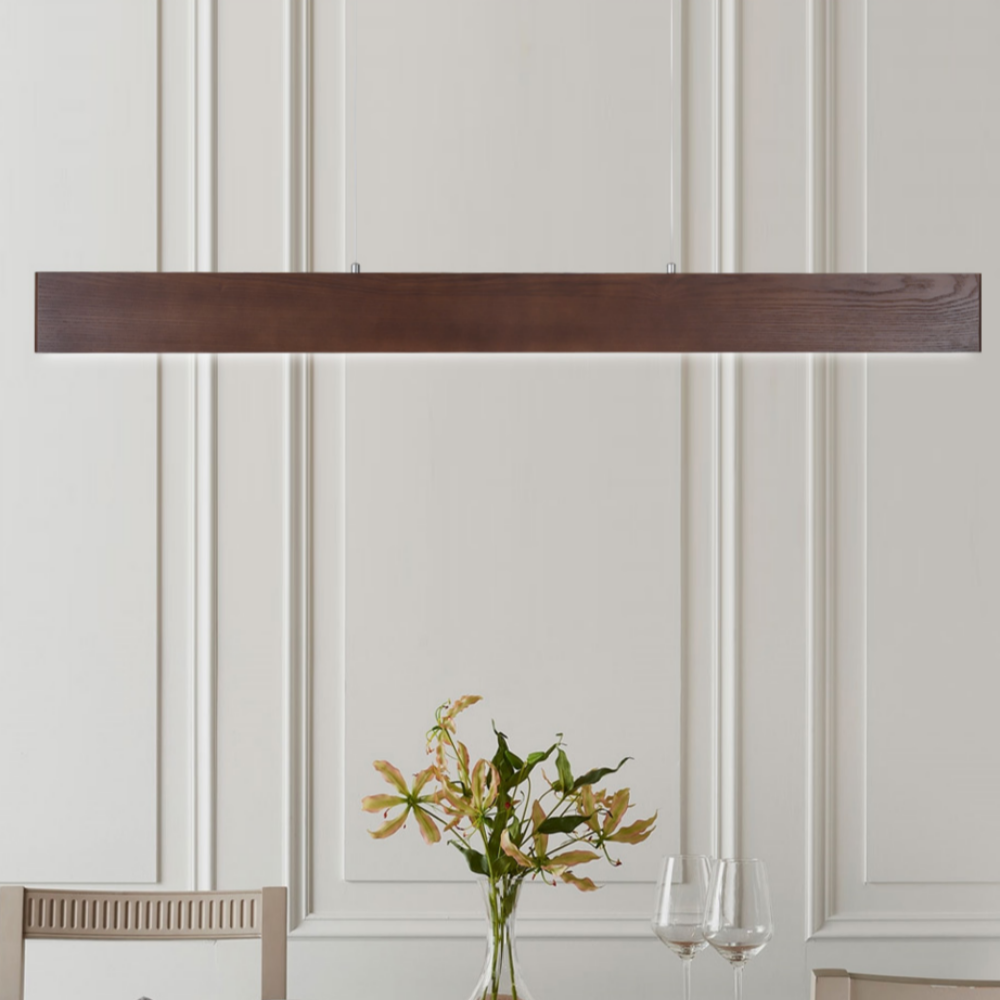 슬림라인 월넛 원목 펜던트조명 1200 LED 30W 리니어 주방등 - 상품 이미지