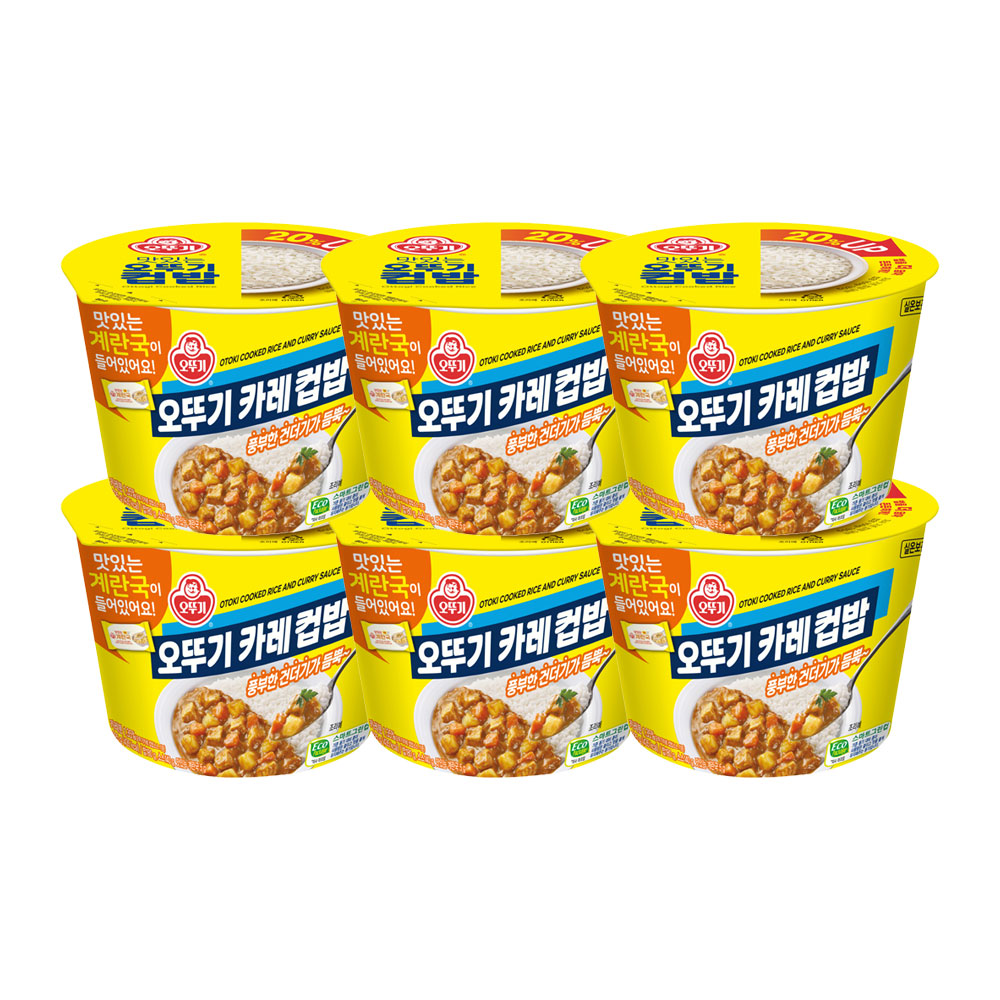 오뚜기 컵밥 오뚜기카레+즉석 계란국 325g 6개 - 상품 이미지