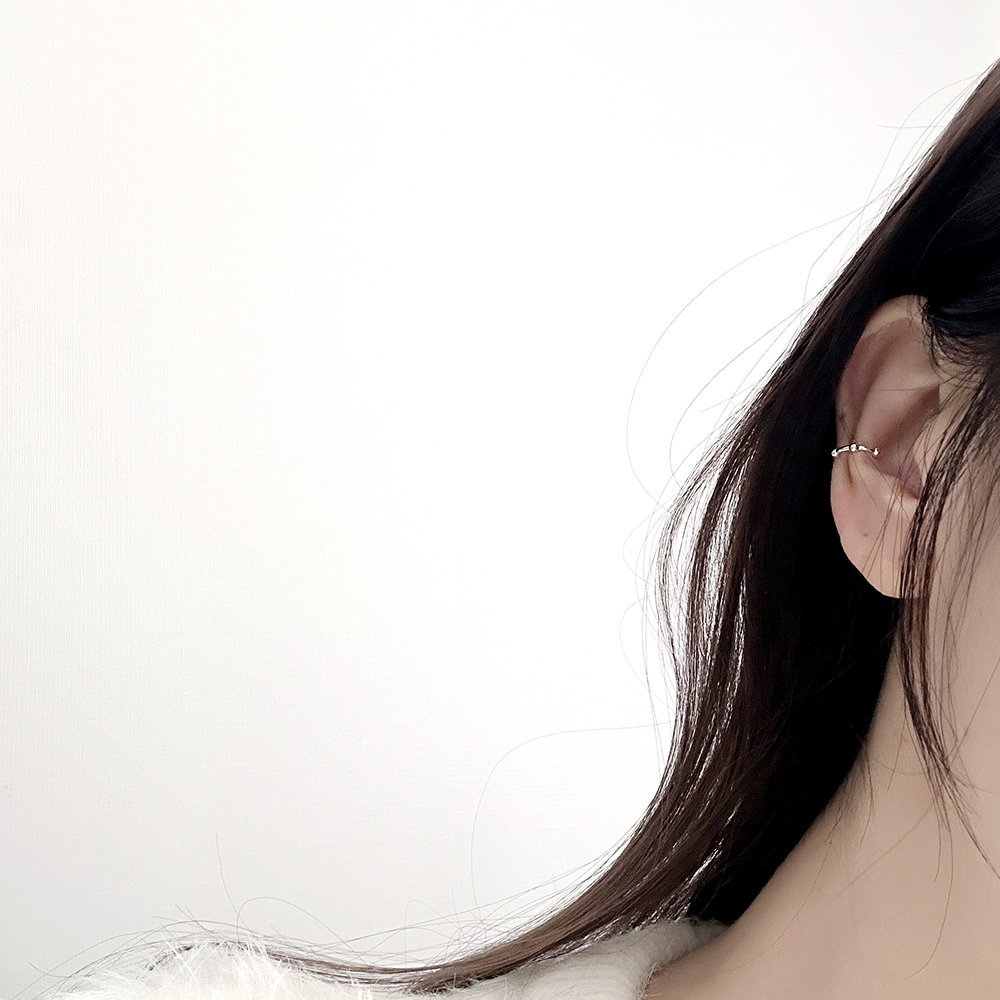 silver925 실버 볼 포인트 이어커프 링 귀찌 귀안뚫는 귀걸이 실버925 이미지 6