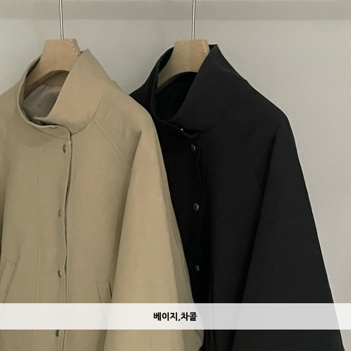 (당일일부)봄신상 탄탄 코튼 뮤어 하이넥 점퍼 똑딱단추 여성 오버박시 나그랑 블루종 자켓(86237) 상세 이미지 34