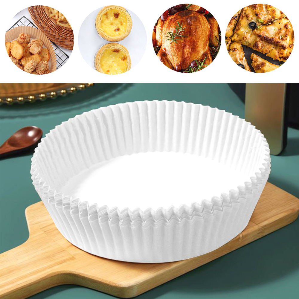 원형 에어프라이어 종이호일 50매 다용도 무형광 주방 펄프