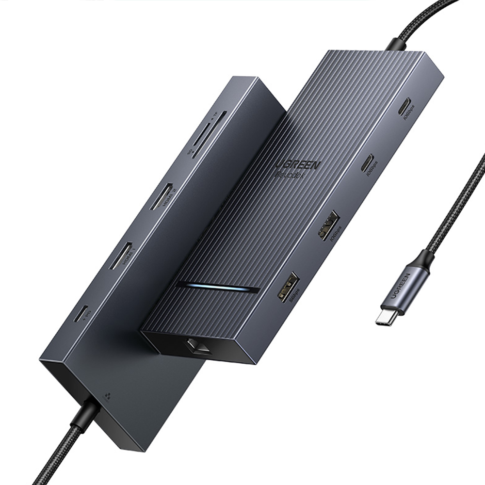 유그린 멀티 디스플레이 레보독 10in1 HDMI 랜카드 USB3.2 10Gbps 멀티 허브 도킹스테이션 CM886