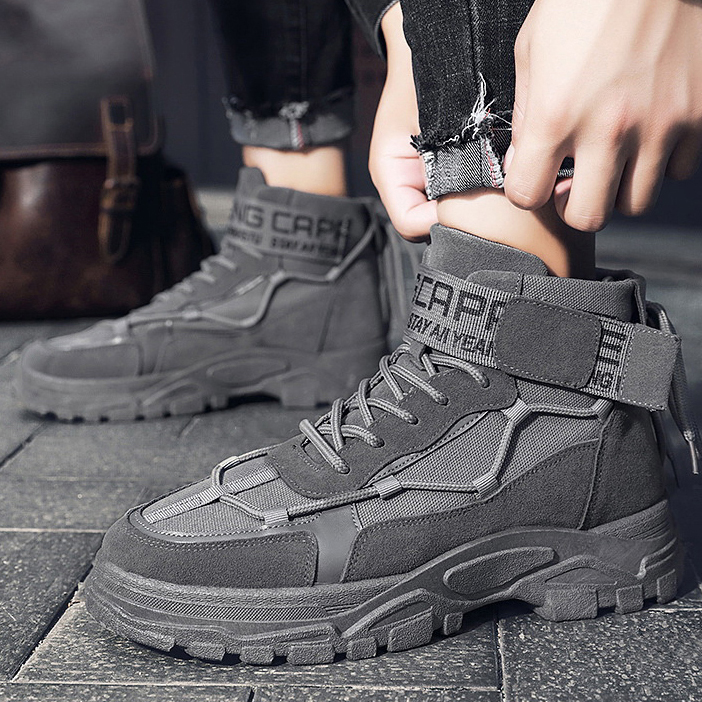 레터링 남자 워커 부츠 (전술화)