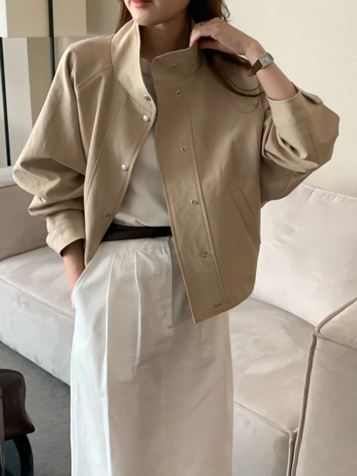 (당일일부)봄신상 탄탄 코튼 뮤어 하이넥 점퍼 똑딱단추 여성 오버박시 나그랑 블루종 자켓(86237) 상세 이미지 24