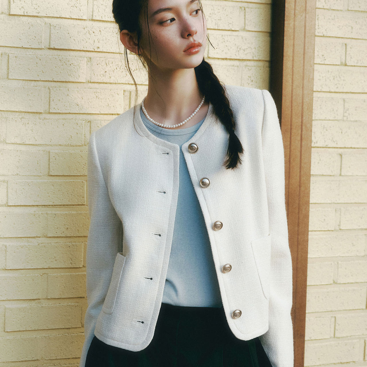 [슈퍼특가] 로엠 라운드 트위드 자켓 RMJKF23S99