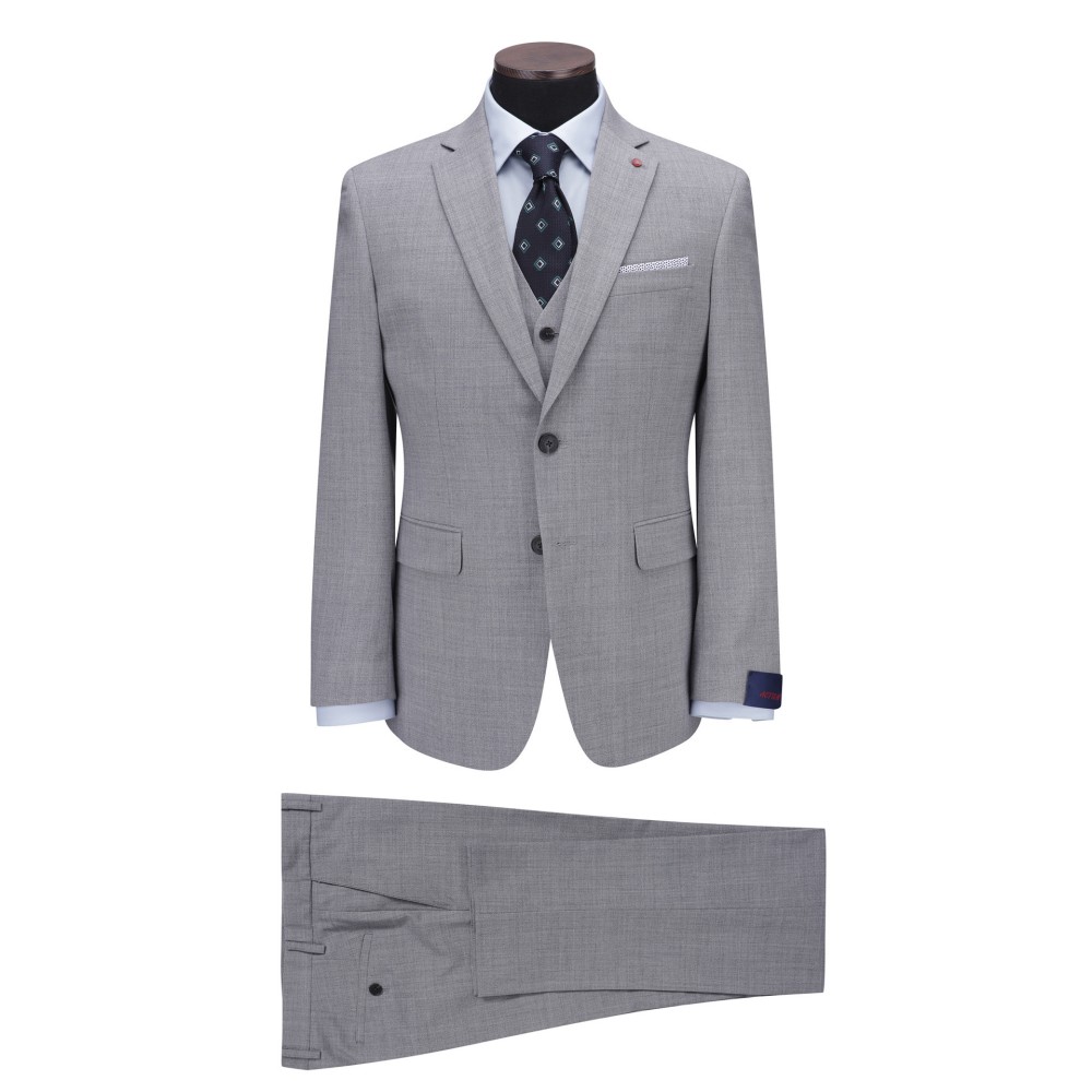 [액션슈트] 마이크로 조직 슬림 슈트 팬츠_BRFGS25413GYL : BRENTWOOD