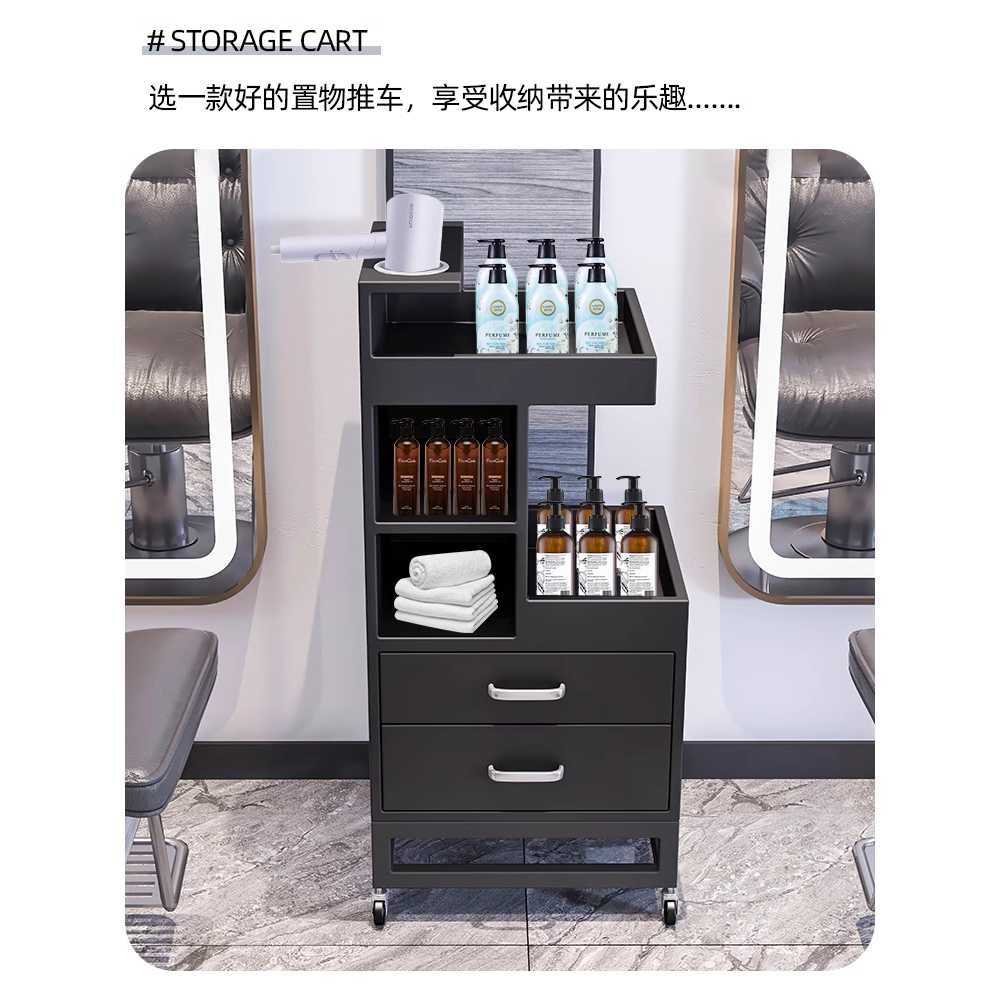 선반 가위정리대 서랍형 상품 커트 추레이 트롤리 시술 E화이트 - 상세 이미지 2