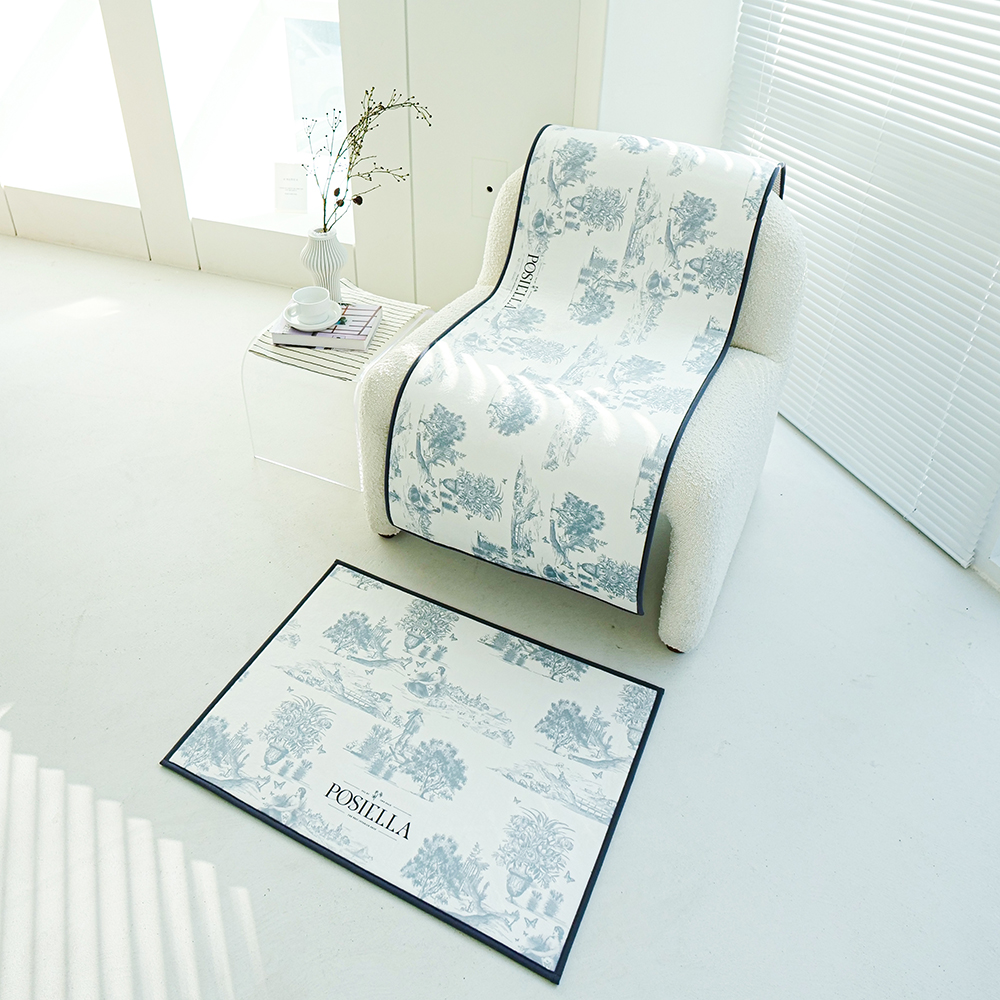 포시엘라 국내산 발매트 주방 욕실 현관 침대 호텔 발매트 뜨왈 블랙 L