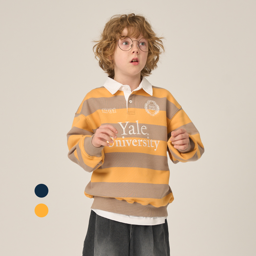 예일키즈 라인 카라 맨투맨_A4F017 - 상품 이미지