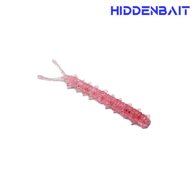 히든베이트 데이모스 아징웜 전갱이 볼락웜 볼락루어 UV점발광 송어 015 PINK SILVER, 4.5cm - 메인 이미지