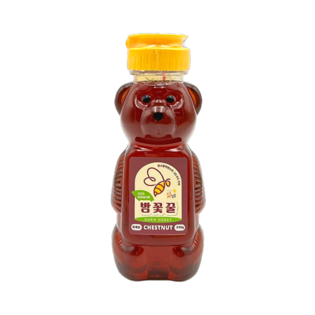 닮벌꿀 밤꿀 곰돌이꿀 튜브 국내산 밤꽃 천연벌꿀 335g, 1개 - 상품 이미지