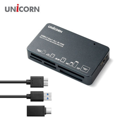 최대 5Gbps 전송속도 지원 USB3.2 Gen1 117종의 메모리카드를 지원하는 올인원 멀티 카드리더기 XC-5000M