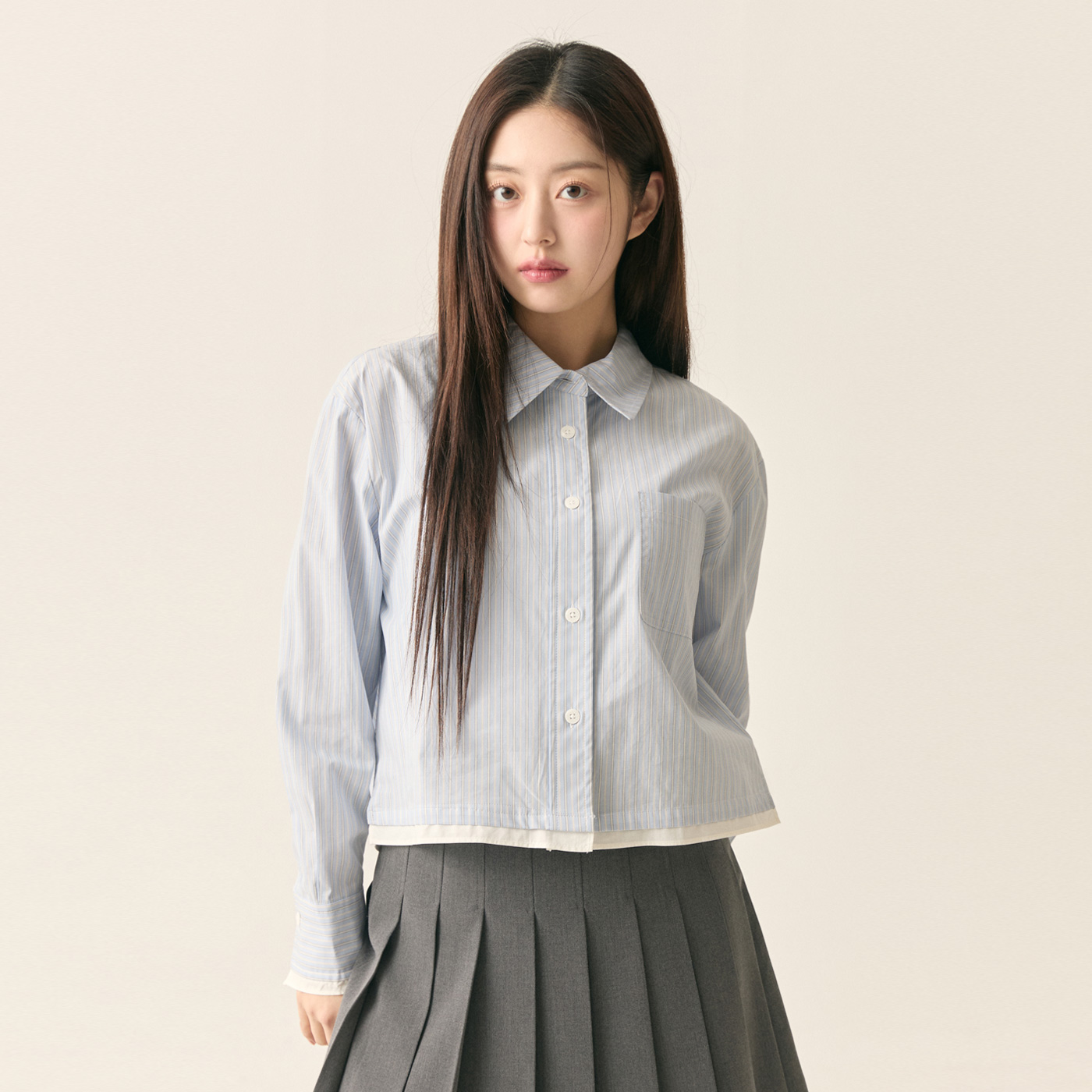 로엠 크롭 셔츠 RMYWF23R15 - 상세 이미지 2
