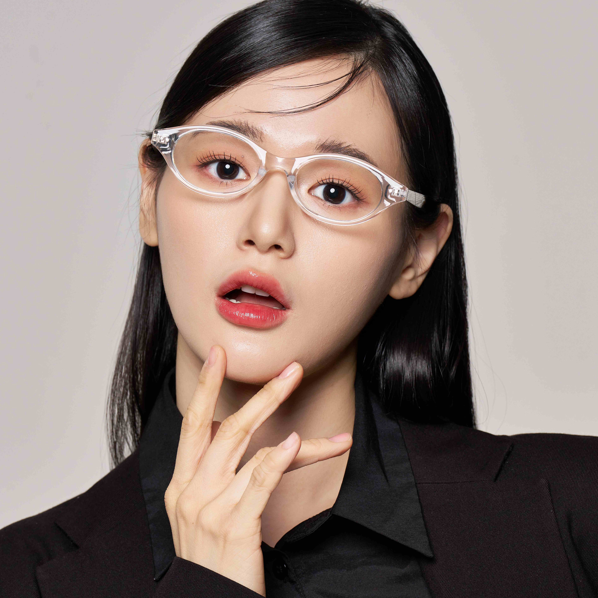 긱시크 패션 너드 뿔테안경 블루라이트차단 얼굴형에 맞는 오벌형 안경테 GIFT 풀패키지 - 상세 이미지 2