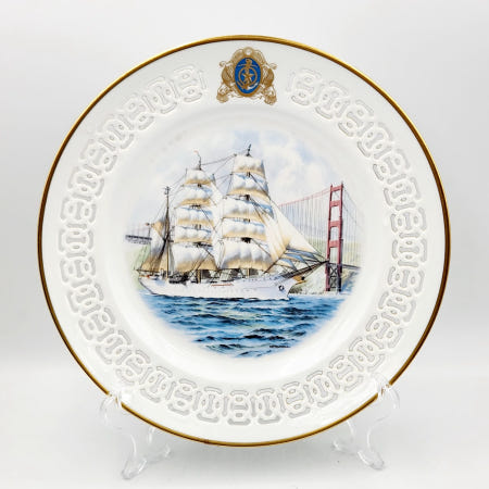 [빈티지] 로얄코펜하겐 빙앤그뢴달 스웨덴 해군 투각 기념접시 (Eagle)