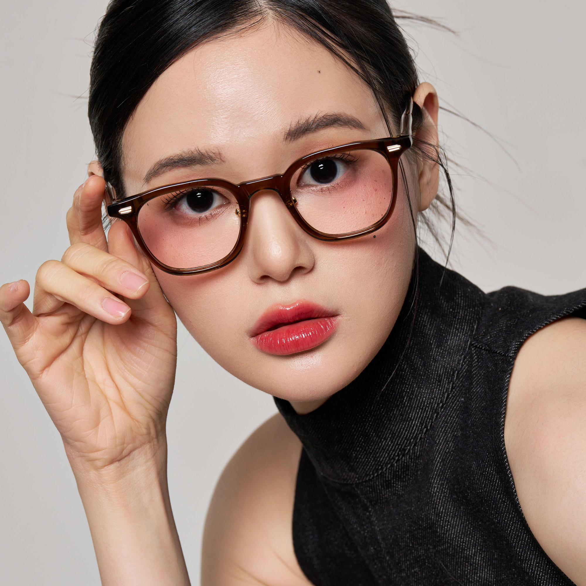 긱시크 안경테 뿔테 안경 사각 블루라이트차단 GIFT 케이스 패키지