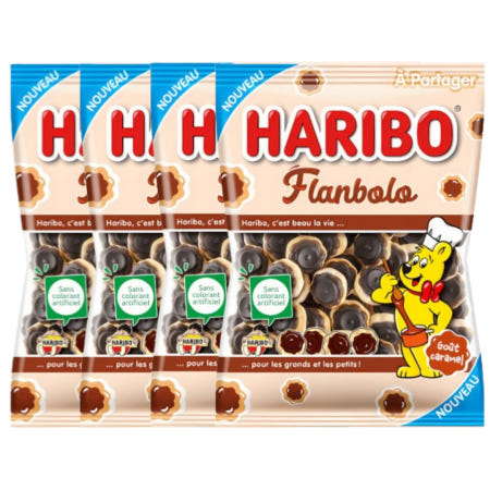 [해외]하리보 플랜볼로 푸딩맛 캬라멜 커스터드 젤리 200g 4개입