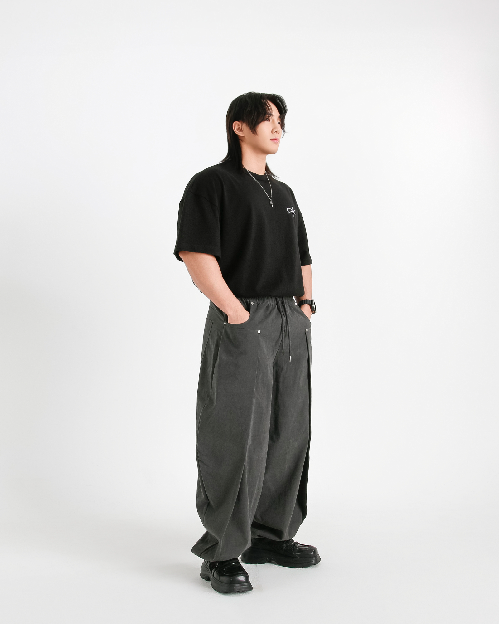 렙시멈 짐웨어, 니들포인트 소프트 터치 트윌 벌룬팬츠 (3Colors) - 상세 이미지 5