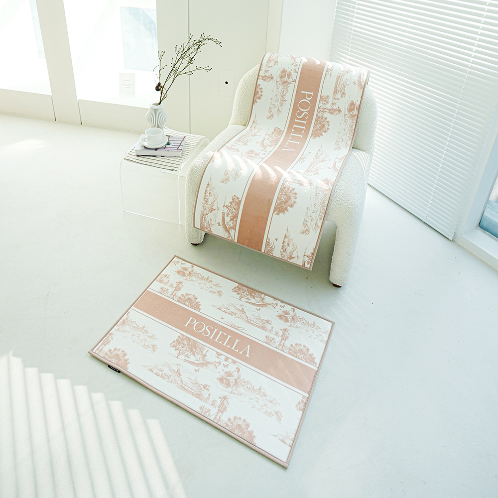 포시엘라 국내산 발매트 주방 욕실 현관 침대 호텔 발매트 뜨왈 블랙 L