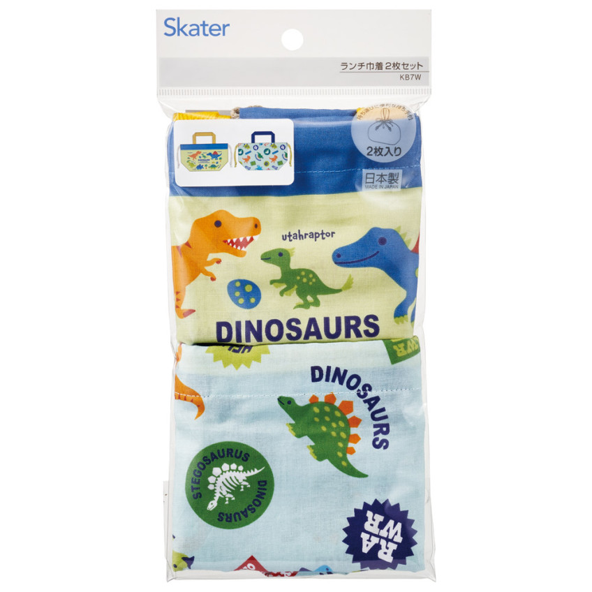 [발주상품 2~4 영업일 후 발송예정] 스케이터 DINOSAURS 캐릭터 도시락 주머니 2개 세트 KB7W - 주방·식기 - 하카타몰