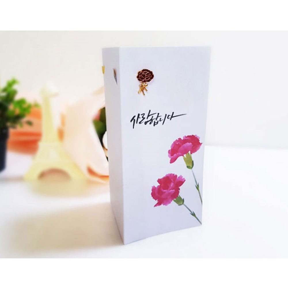 고급돈봉투 현금 어버이날 부모님 용돈 카네이션 브로치 뱃지 봉투 - 상세 이미지 5