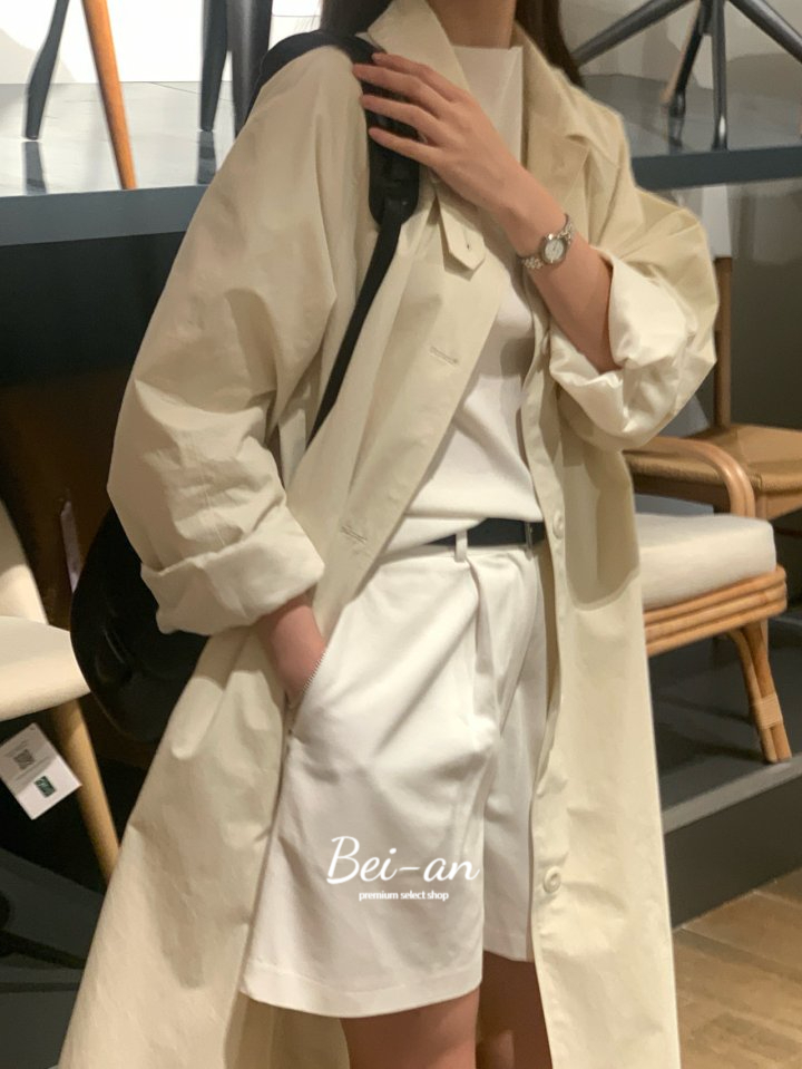 버베인 로하 롱 트렌치 코트 코튼 카라 오버핏 봄 ct 상세 이미지 21