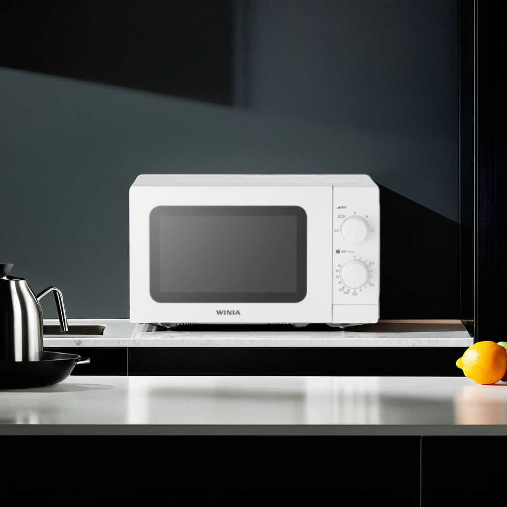 위니아 전자레인지 20L WKRM200BGWWM(A) 화이트 미니 소형 회전 원룸 전자렌지