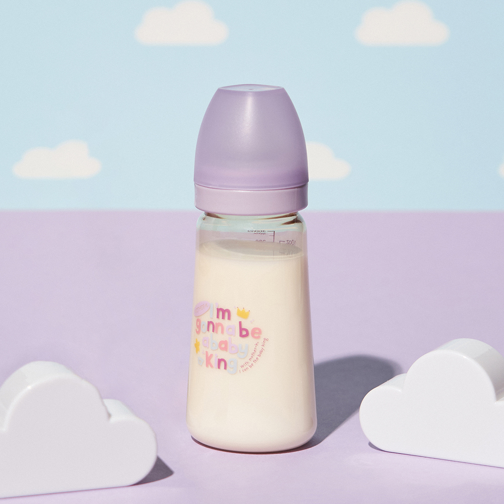 마더케이 신생아 PPSU 젖병 배앓이 방지 (노꼭지) 280ml, 1개, 베베(라일락)