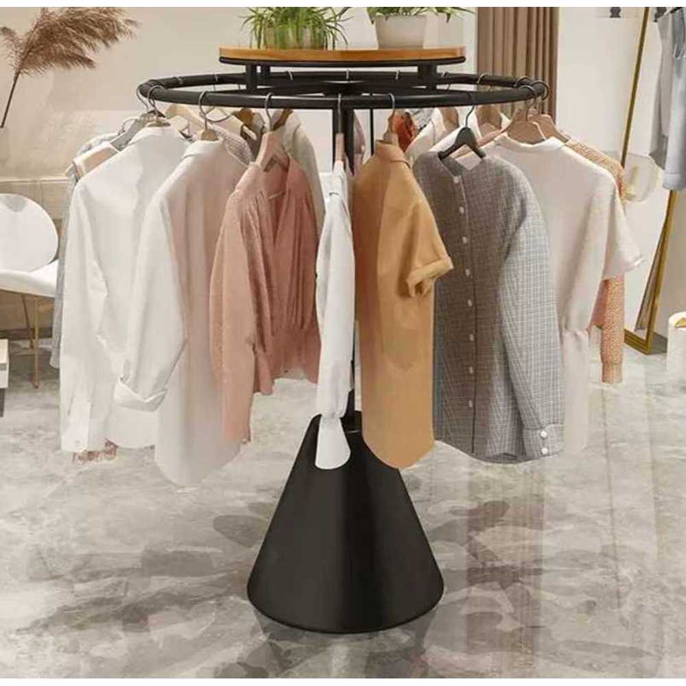 360도 회전식 행거 매장용 옷걸이 의류 진열 수납장 60x120cm - 상품 이미지