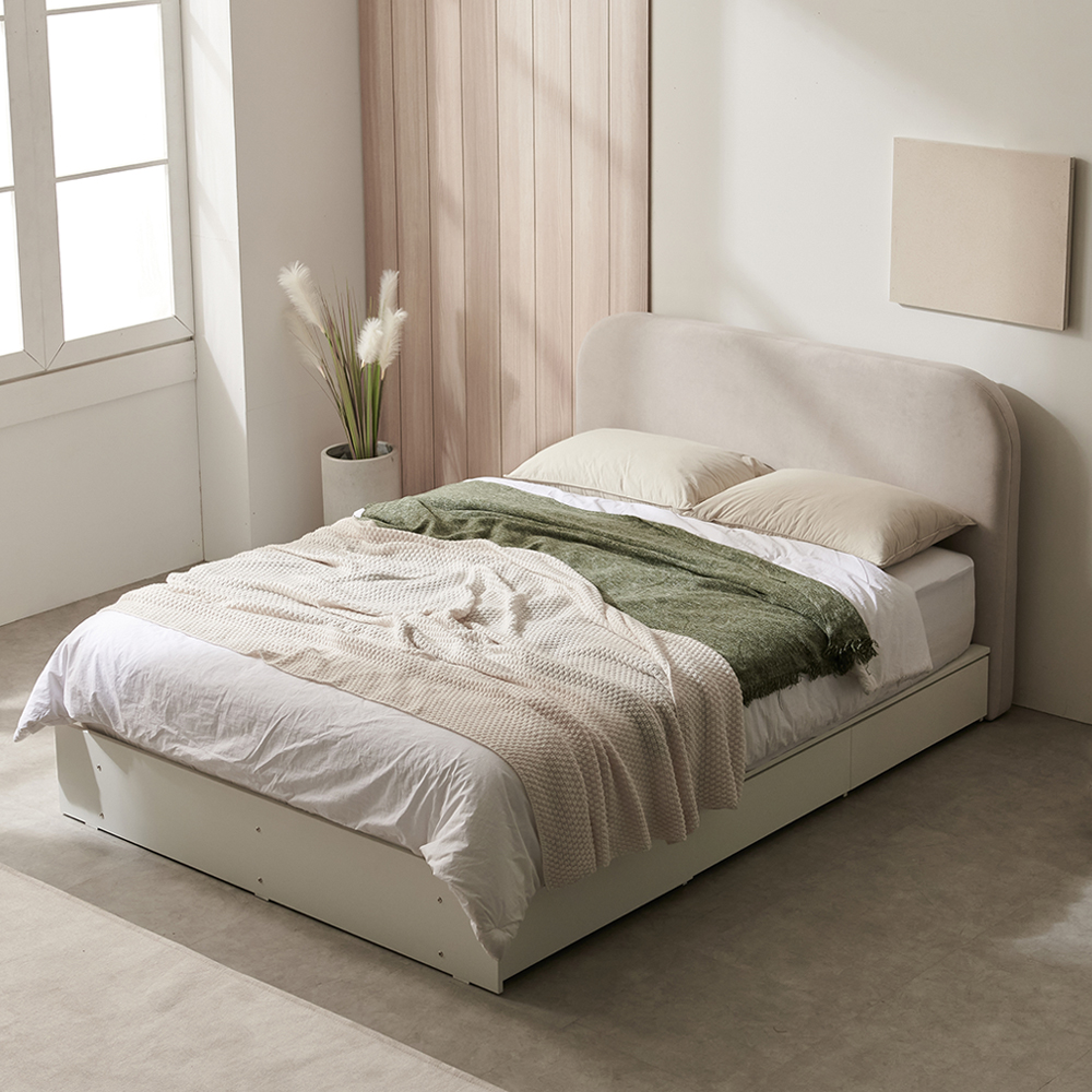 포든 수납 침대 Q+베이직 매트리스 세트