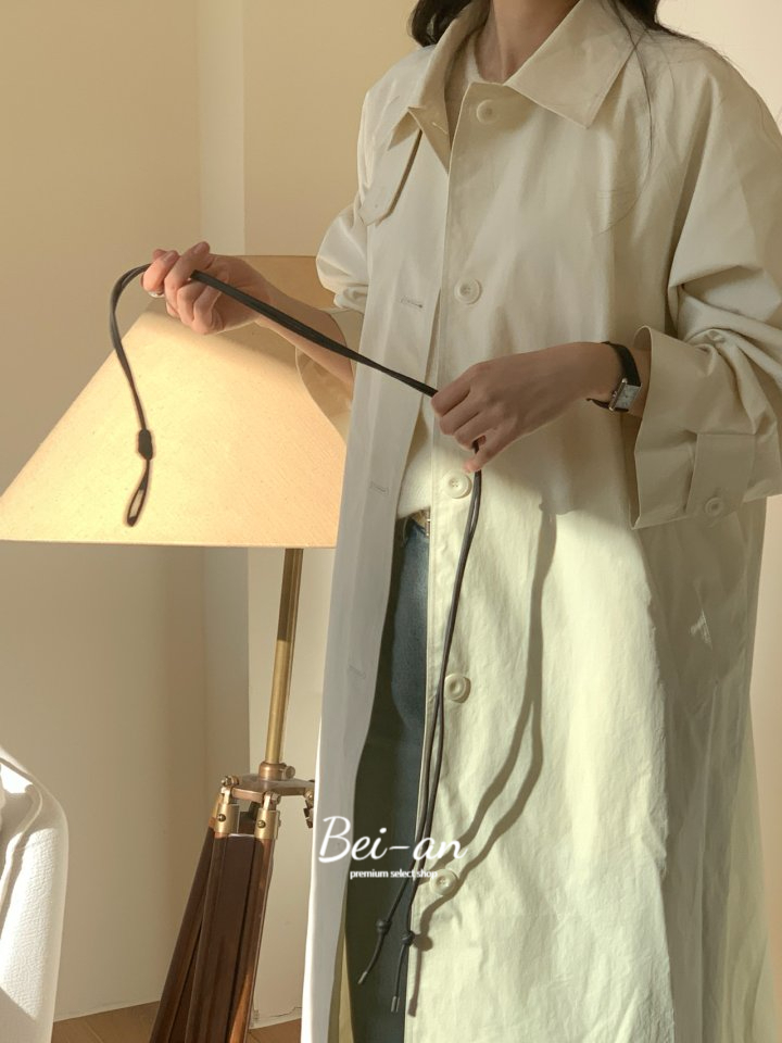 버베인 로하 롱 트렌치 코트 코튼 카라 오버핏 봄 ct 상세 이미지 32
