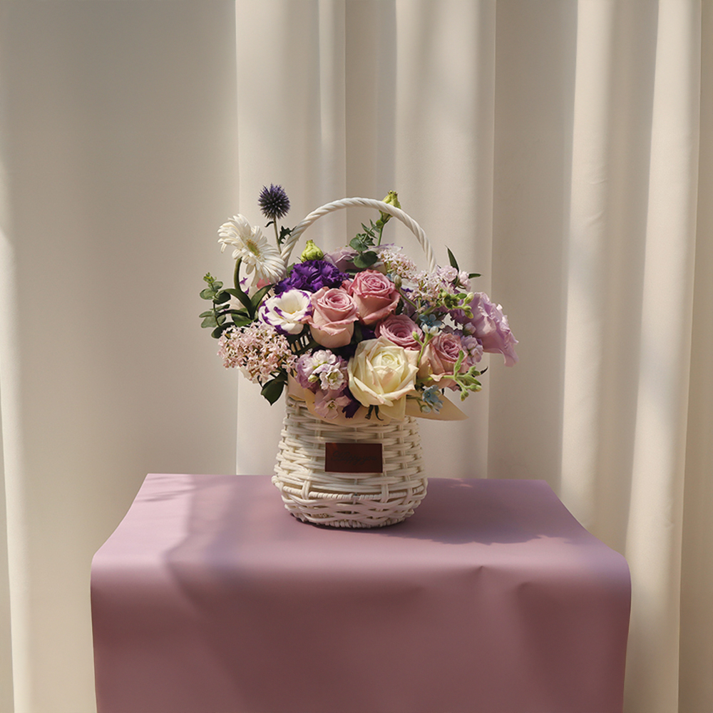 파스텔 보라 바이올렛 톤온톤 플라워 꽃다발 생화 꽃바구니 생일 기념일 프로포즈 전국꽃배달 이미지 7