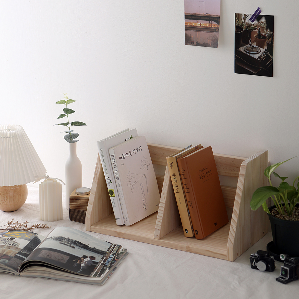 미니책꽂이 원목 책상 책꽂이 우드 1단 2단 3단 심플 간이 300