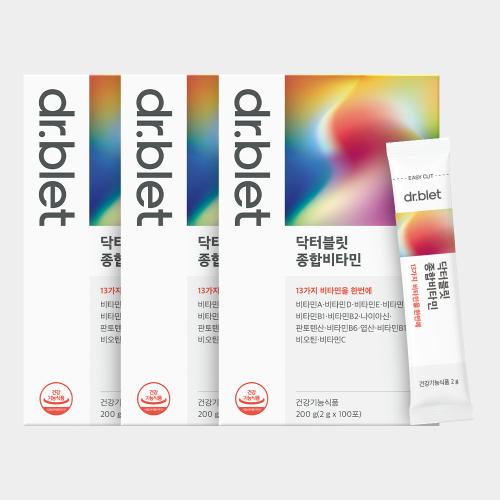 닥터블릿 종합비타민 멀티비타민 대용량 종합영양제 비타민스틱 100포 3박스 - 상품 이미지