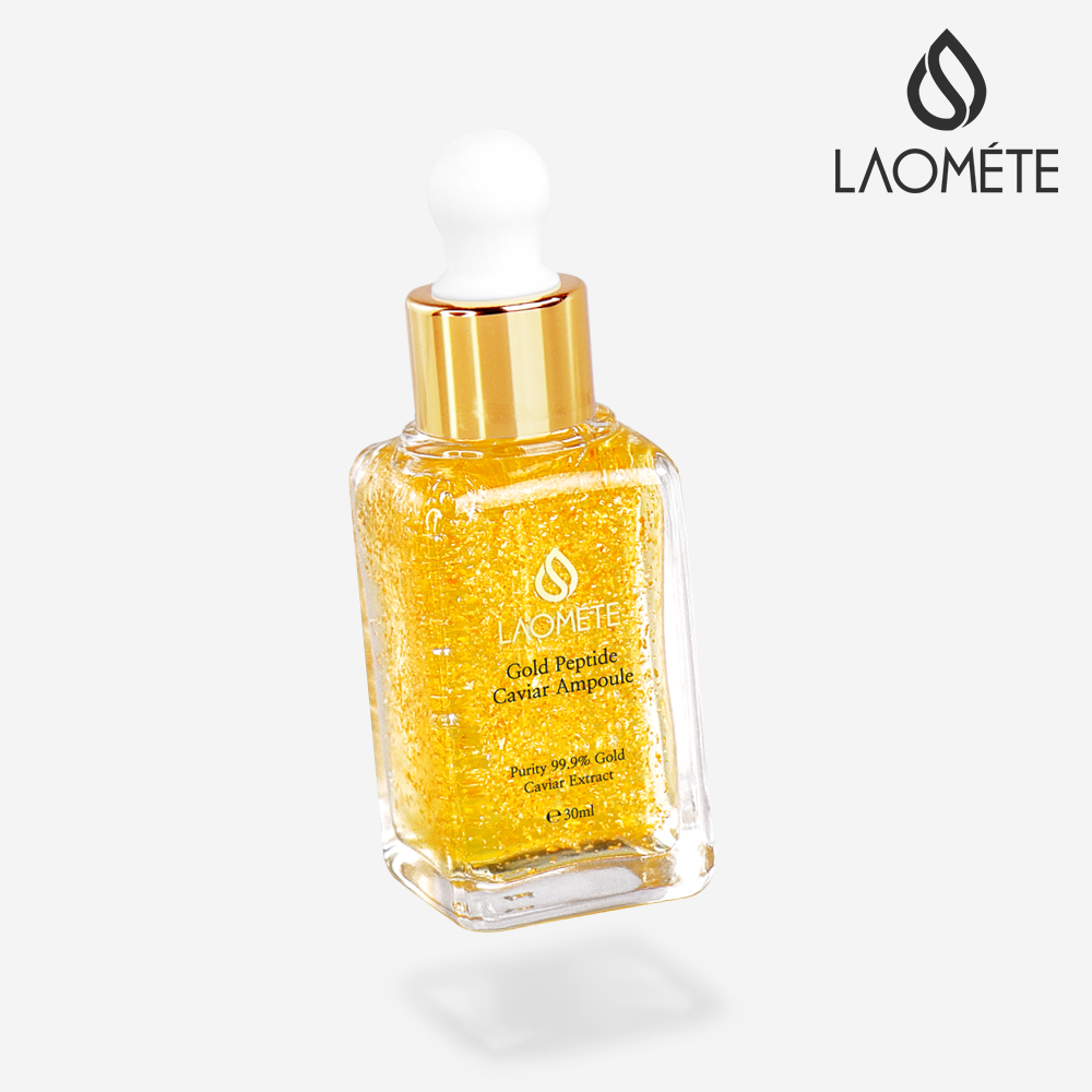 라오메뜨 전설의앰플 30ml 24K 골드 캐비어 펩타이드 앰플 7일만에 7중 모공 개선 기미 완화 화이트닝 미백 피부장벽강화 효과 나이아신아마이드 글리세린 아데노신