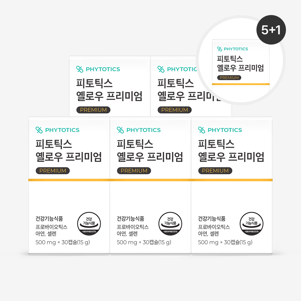 피토틱스 옐로우 프리미엄 여성 질 유래 유산균 30캡슐, 6개