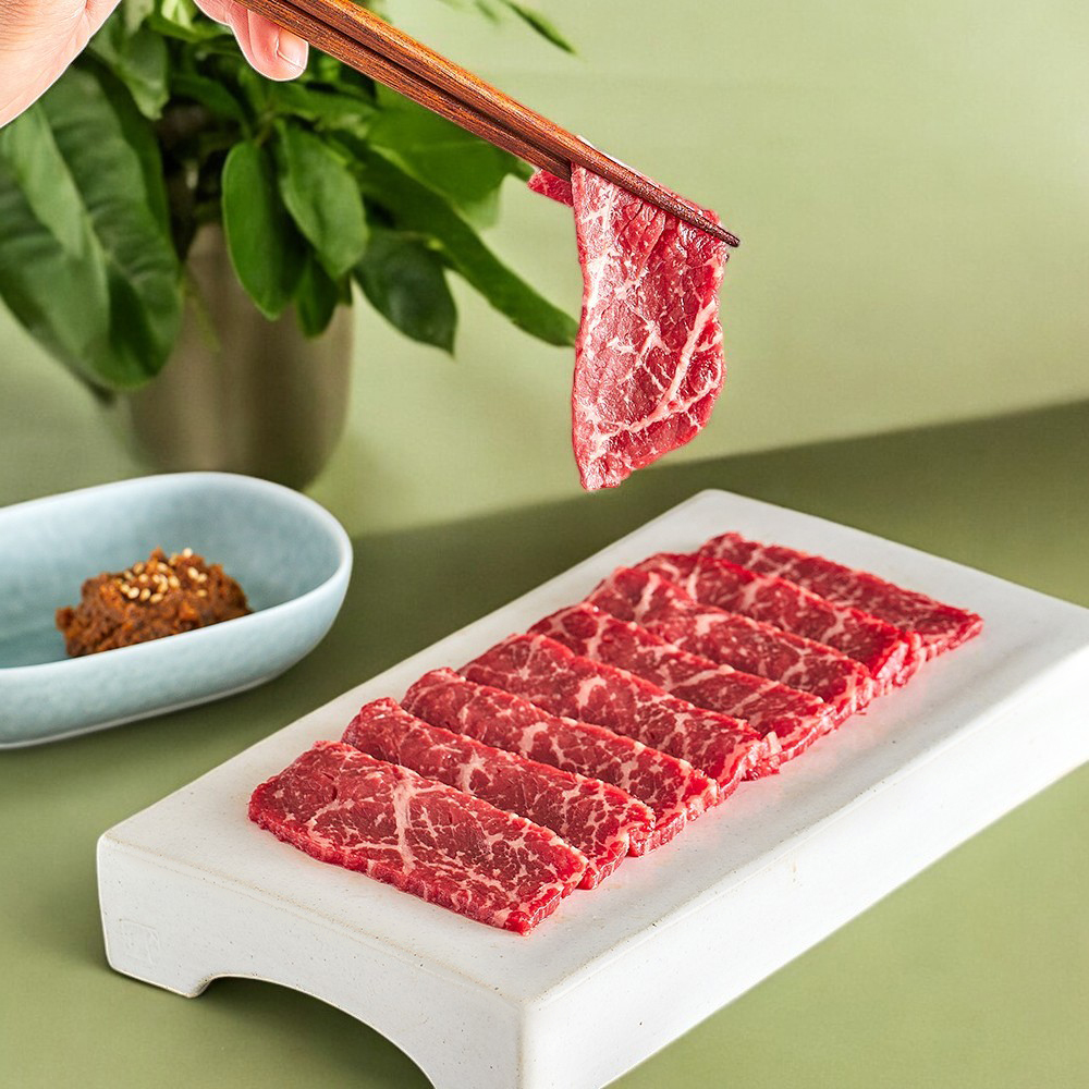 1++ 한우 육회 200g 육사시미 뭉티기 투뿔 마장동 소고기 명절 추석 설 선물 대표 이미지