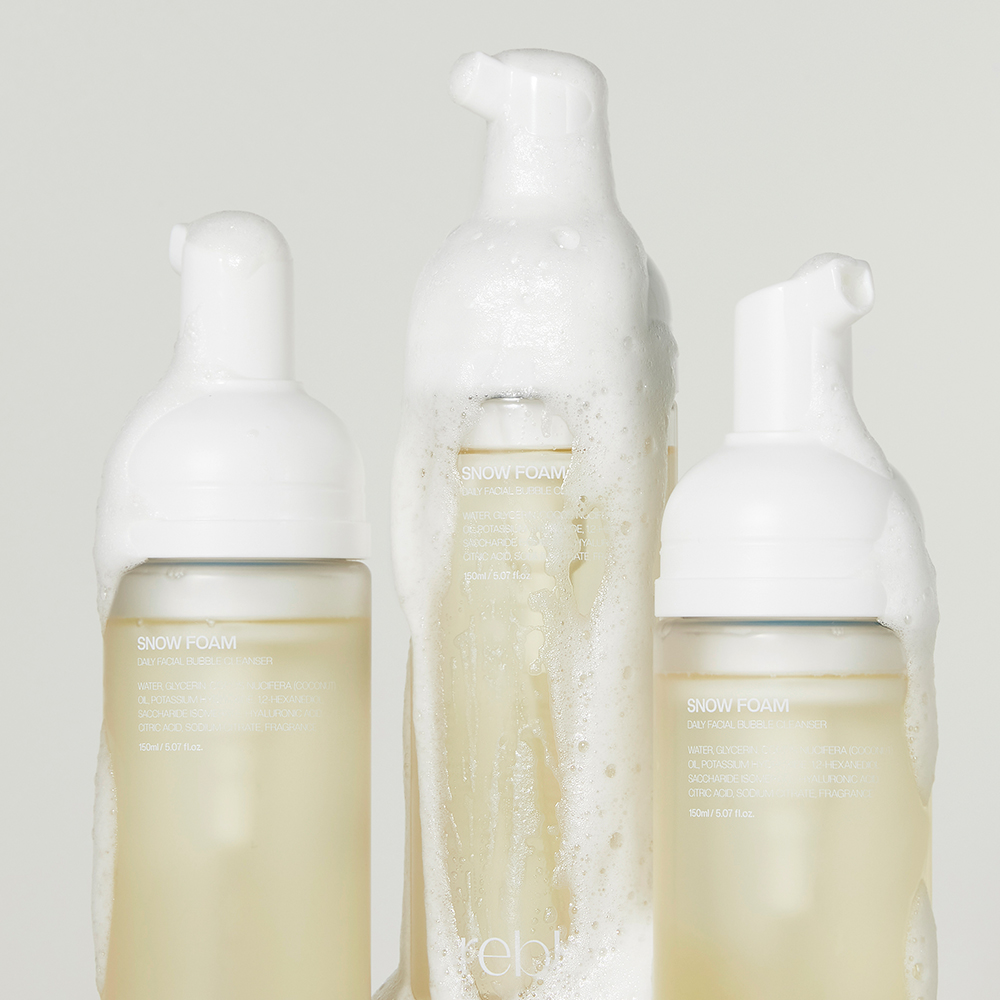 리블로셀 거품 펌핑형 스노우 폼 클렌저 150ml 약알칼리성 당김없는 민감성 세안제 - 상세 이미지 3